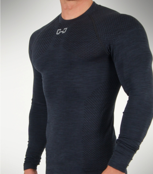 Long-sleeved tights fitness clothes sports tops high-elastic