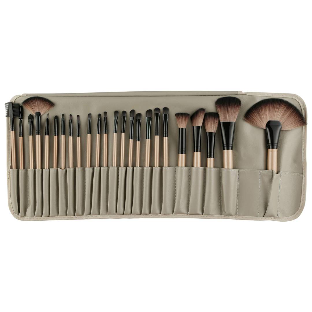 24pcs Makeup Brush Set, 24 Professional Makeup Brushes Kit Wooden