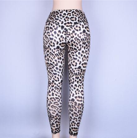 High waist leopard leggings women sportswear fitness clothing