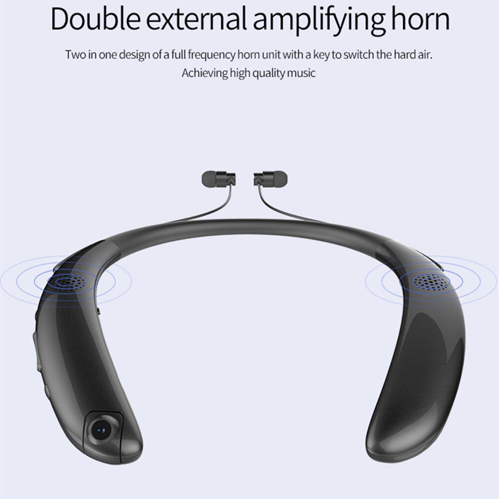 Bluetooth Headphones Stereo Sports Retractable