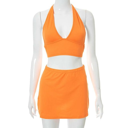 2021 Halter Sexy Backless Mini Dresses