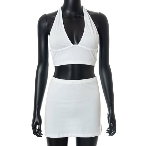 2021 Halter Sexy Backless Mini Dresses