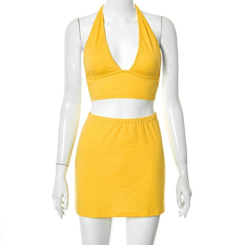 2021 Halter Sexy Backless Mini Dresses