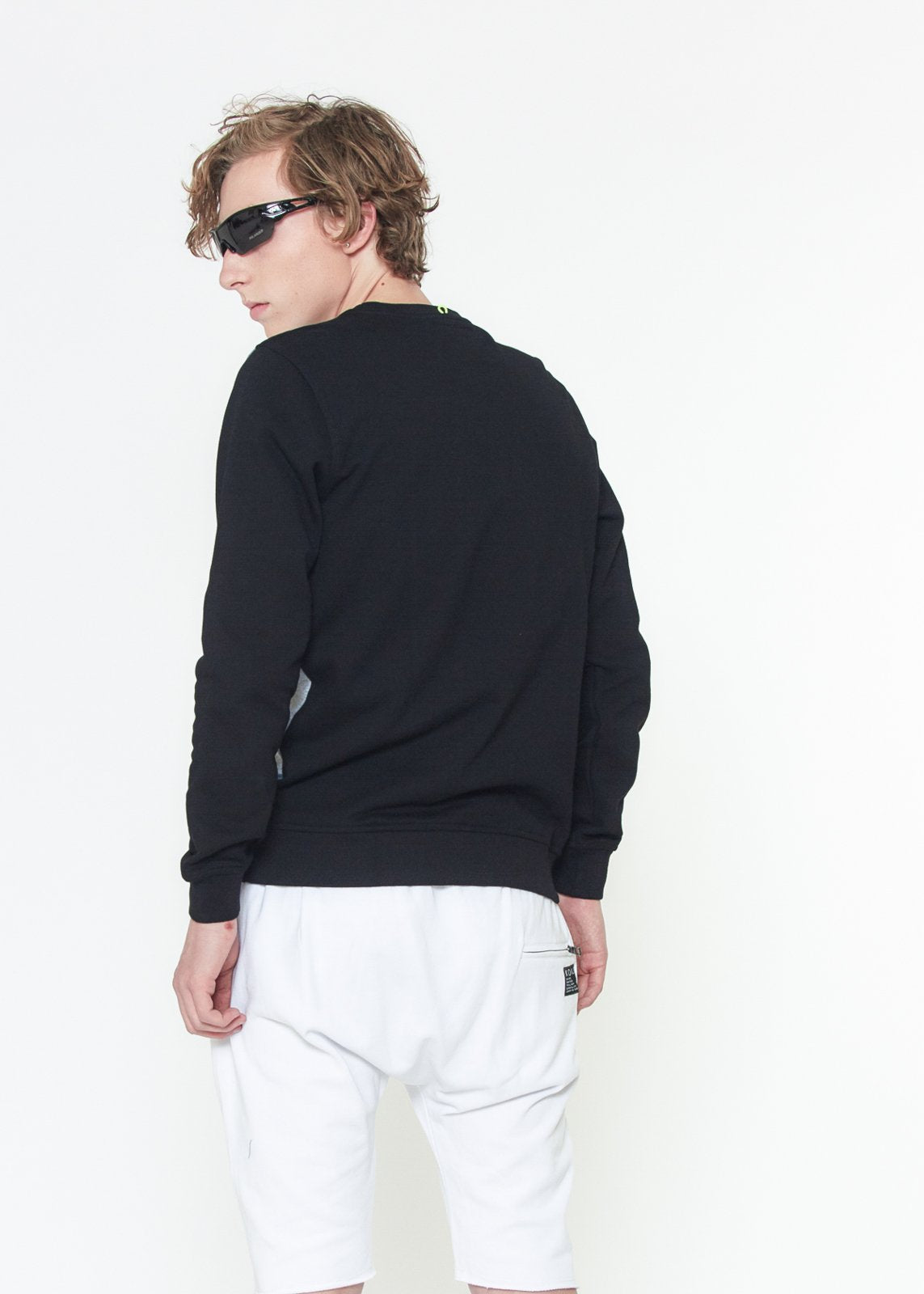 Konus Men's Sweatshirt w/ Panelling in Black