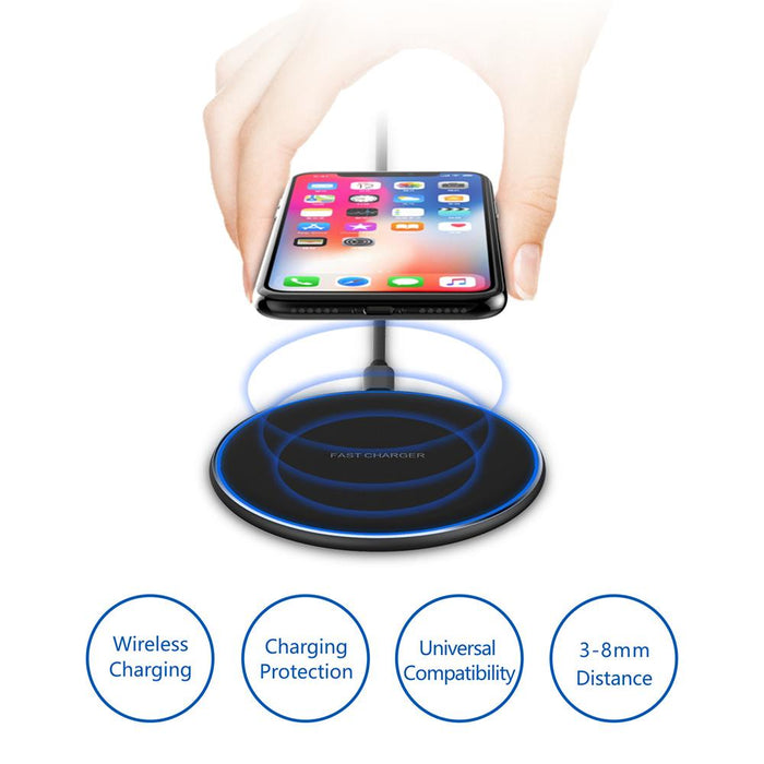 10W Qi Mobile Phone Portable Fast Wireless Charger-SP