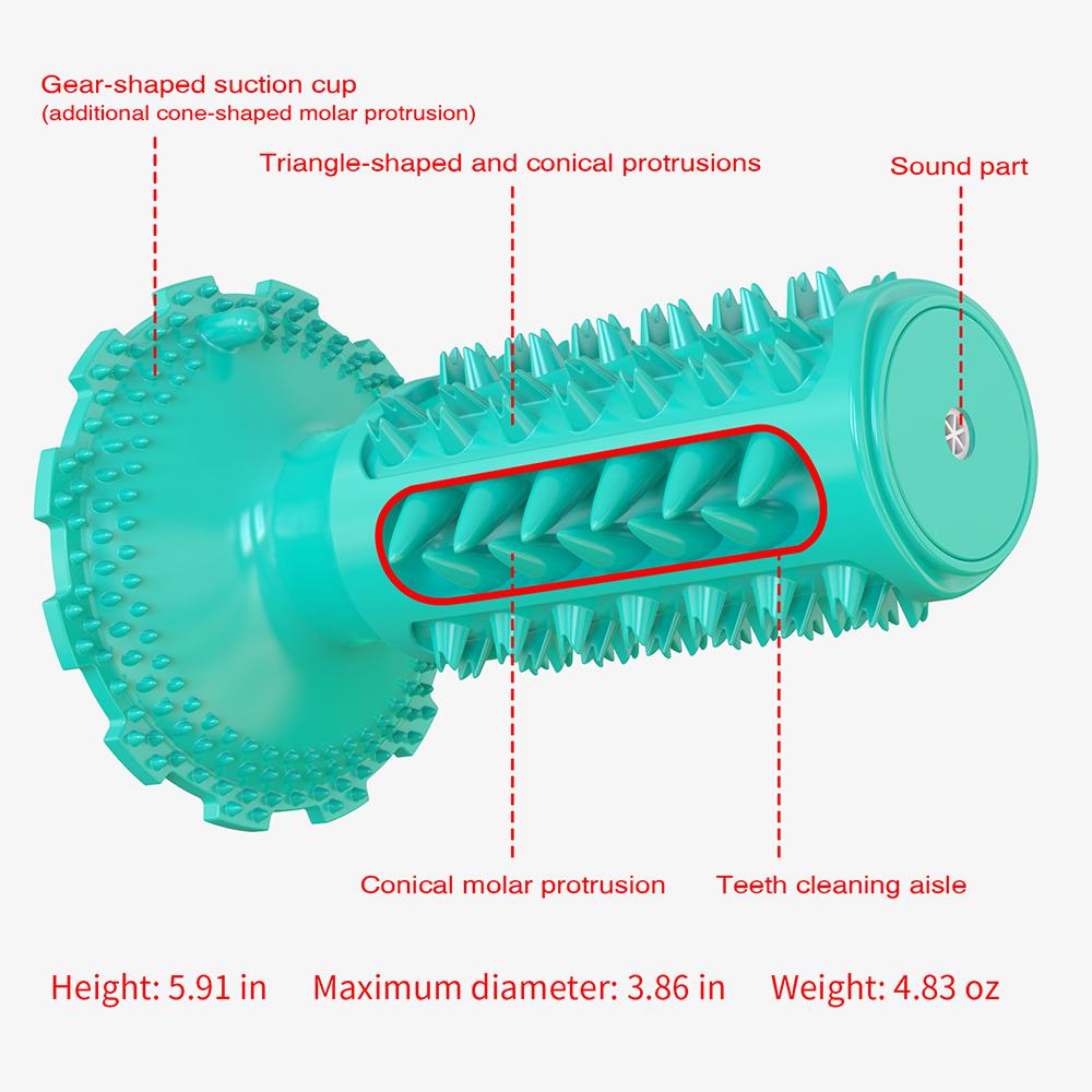 Novel Toothbrush Chew Toy with Rubber Sucker for Dog  Dental Care SP