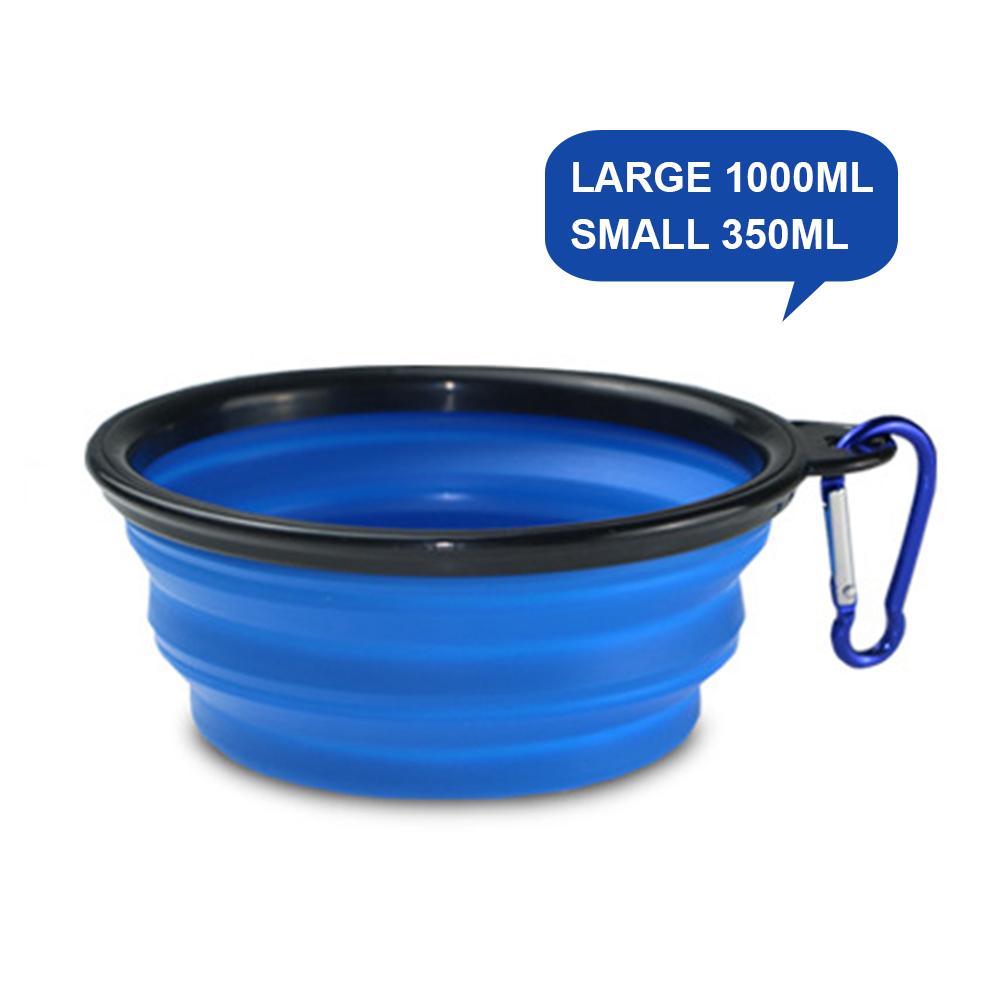Pet Bowl Silicone Collapsible Reusable Portable for Pet Feeding SP