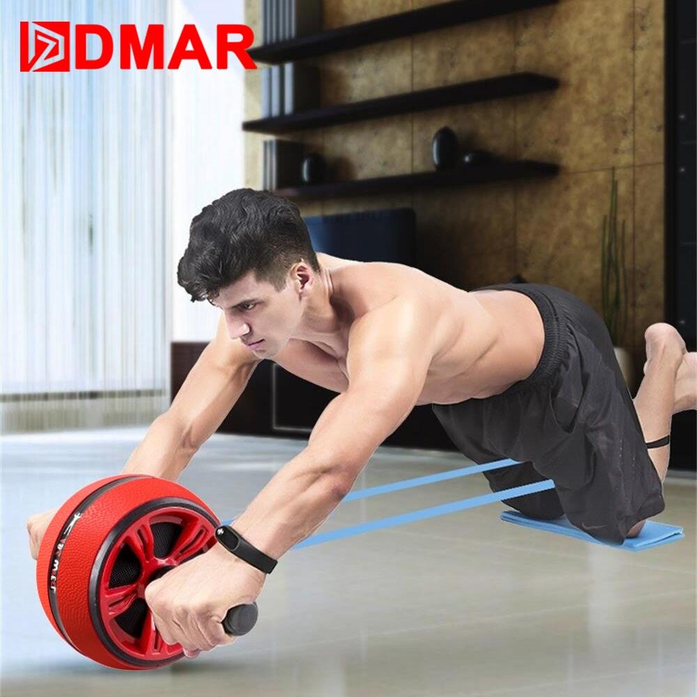 DMAR Silent TPR Abdominal Wheel Roller Trainer Fitness Equipment Gym