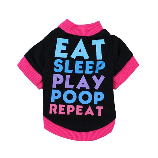 Quality Color Letter Pet Cat Dog Clothes Shirt EAT