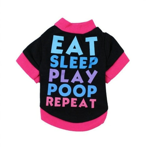 Quality Color Letter Pet Cat Dog Clothes Shirt EAT