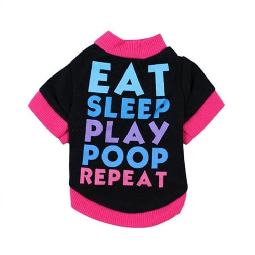 Quality Color Letter Pet Cat Dog Clothes Shirt EAT