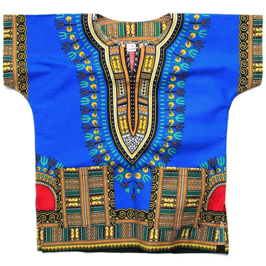 African Kids' Blue Dashiki casual Shirt children  Clothing and Fashion